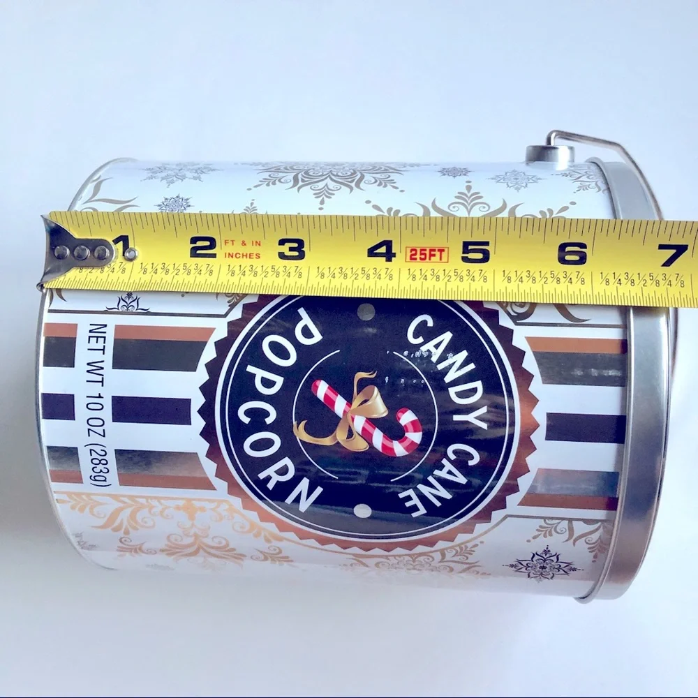 3/$15 Tin Storage Container Empty Round with Handle Lid
